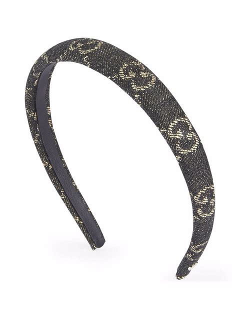 gucci headband black and red|Gucci denim headband.